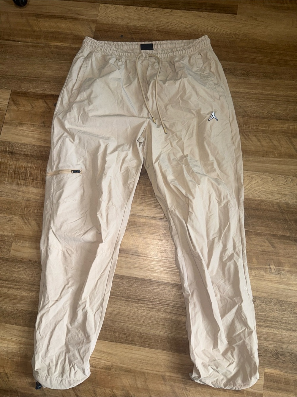 Jordan Beige Lightweight Track Pants with Drawstring